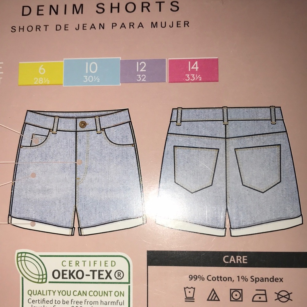 Serra Ladies Cuffed Denim Shorts - Light Blue - Picture 5 of 9